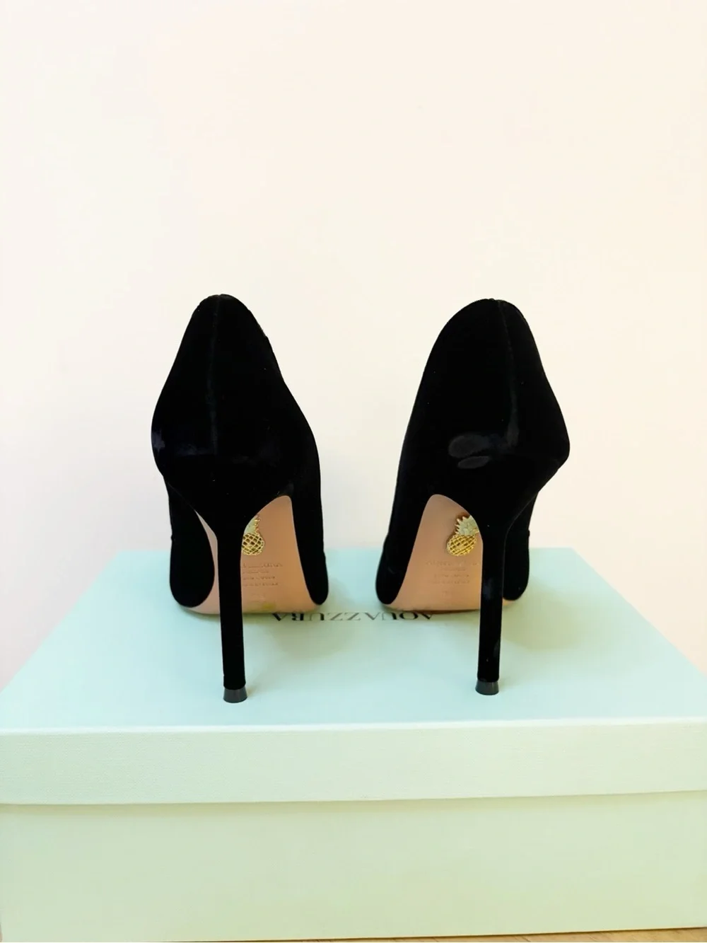New Aquazzura Velvet Couturier Pump Heels